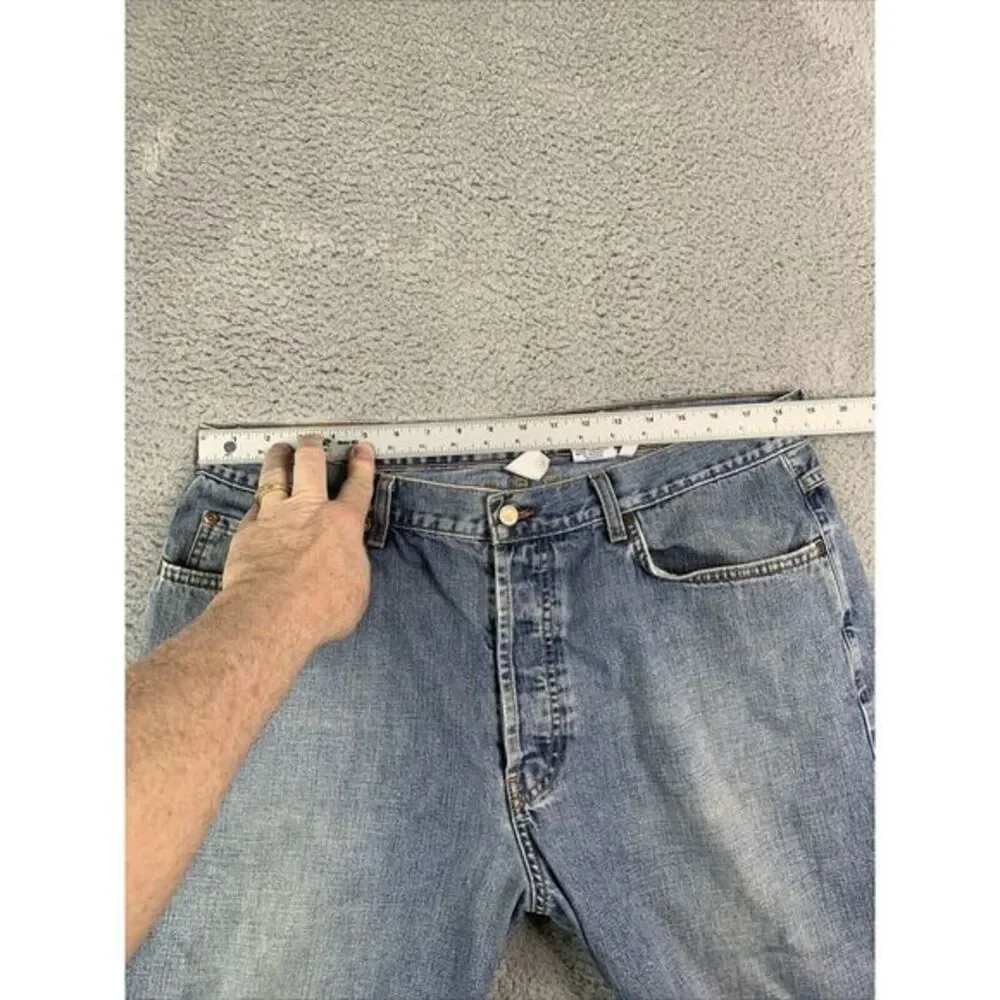 Lucky Brand Jeans Men's 38 Low Rise Short Raw Hem USA By Gene Montesano‎ Vintage - Picture 2 of 16